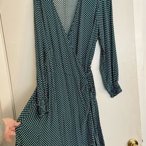 Loft Plus Long Sleeved Wrap Dress